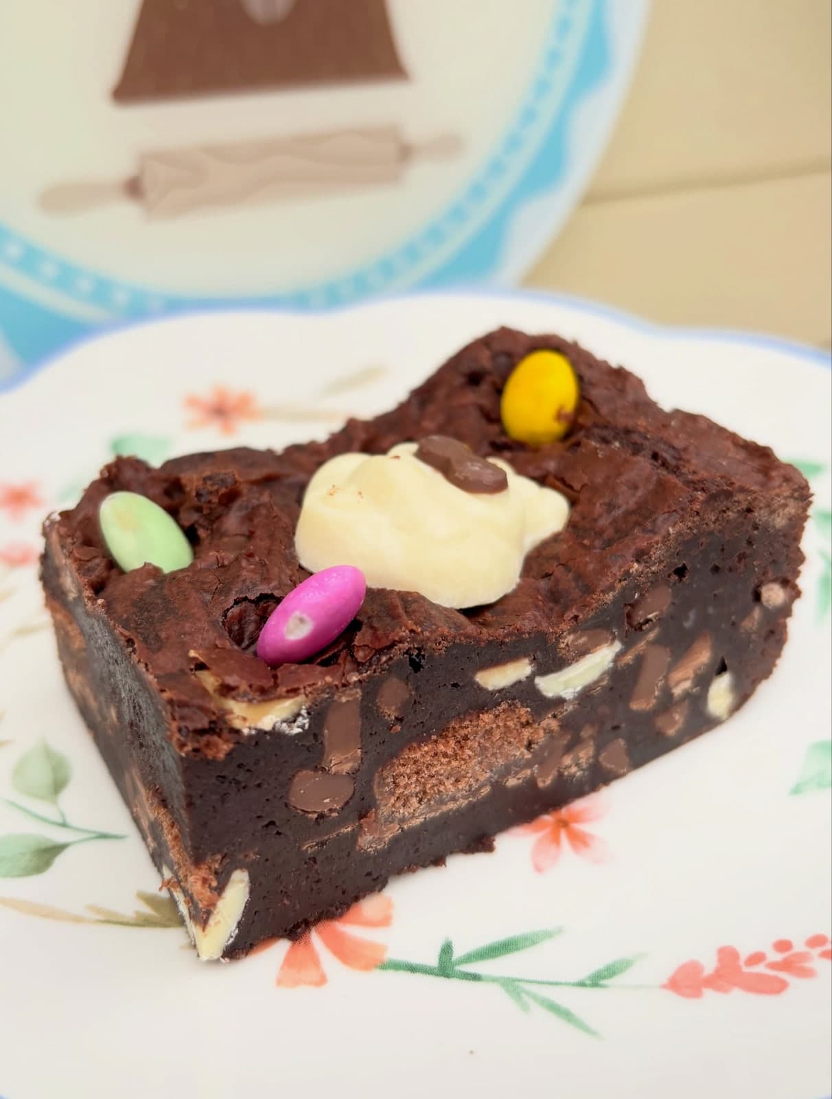 Colin the Caterpillar Brownie photographed at Little Bear Bakes